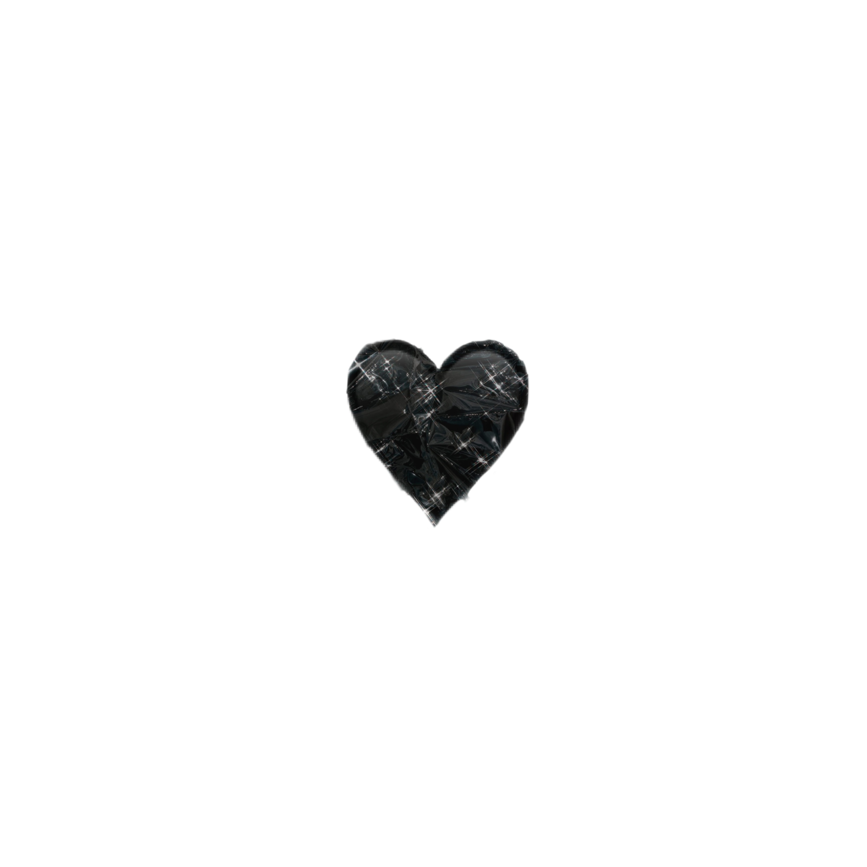 Black Emoji Heart Hearts Shine Sticker By satanicbarbie