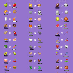 freetoedit thisorthat purple emoji emojis