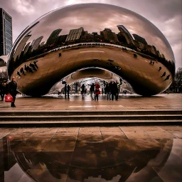 freetoedit chicago chicagobean rain puddles winter cold cloudysky gloomyweather pcwaterreflection waterreflection
