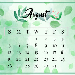 freetoedit helloaugust calendar2020 calendar green naturalbeauty natural August begoodtome likemepls greenbackground greentrees likethis