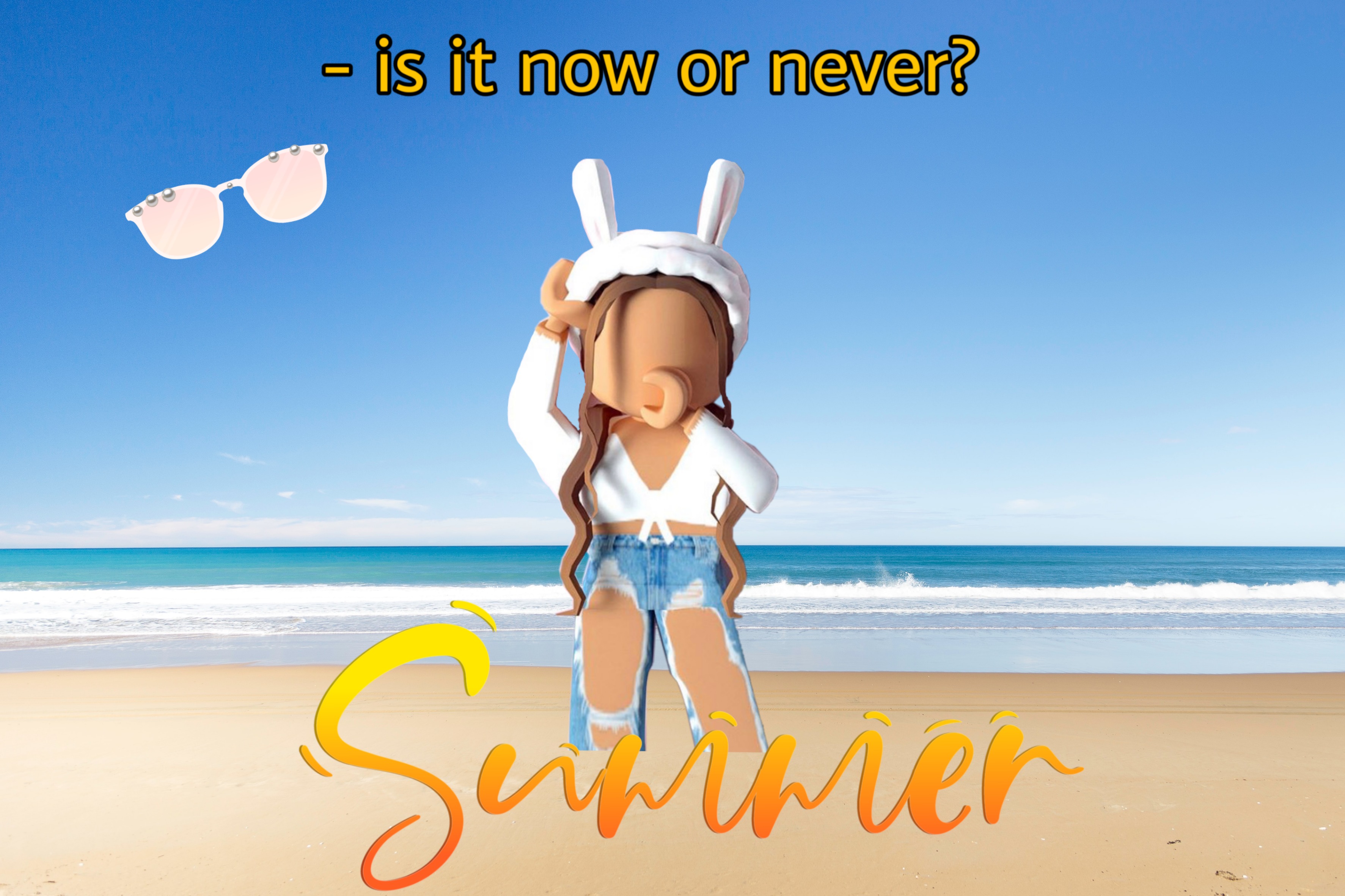 Sunshine Robloxgirl Gfx Cute Image By Im Back - beach asthetic roblox gfx