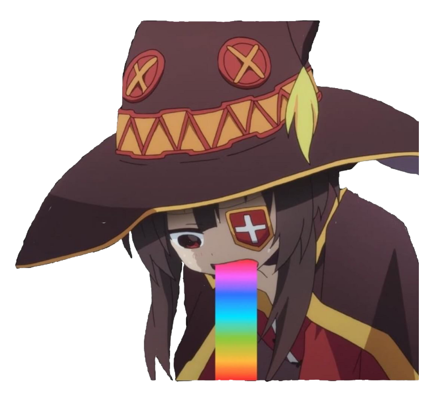 Anime Witch Raindow Puke Sticker By Ù© Û¶