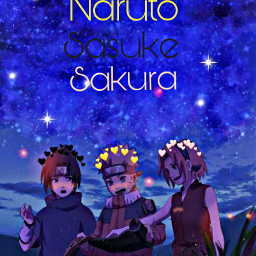 naruto sasuke sakura sky freetoedit