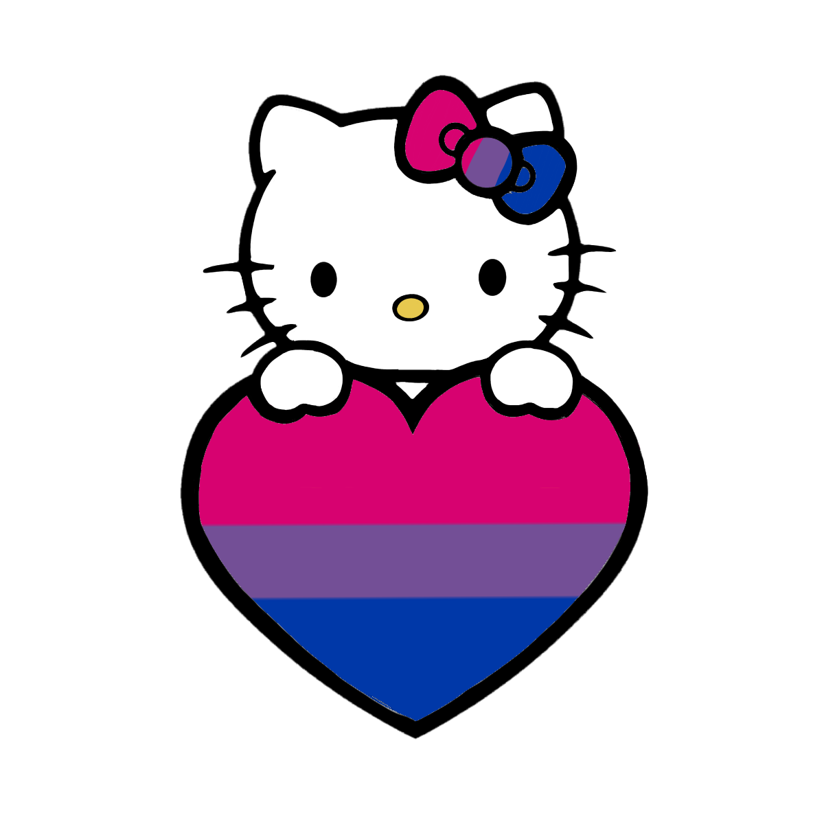Bisexual Biromantic Bi Pride Sticker By Lol Abandond