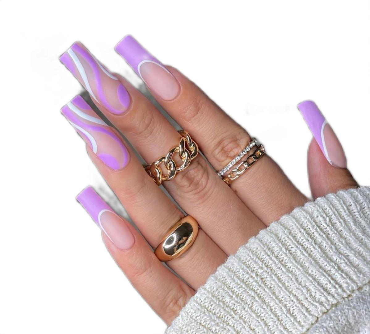 aesthetic nails purplenails freetoedit sticker by aesthbby