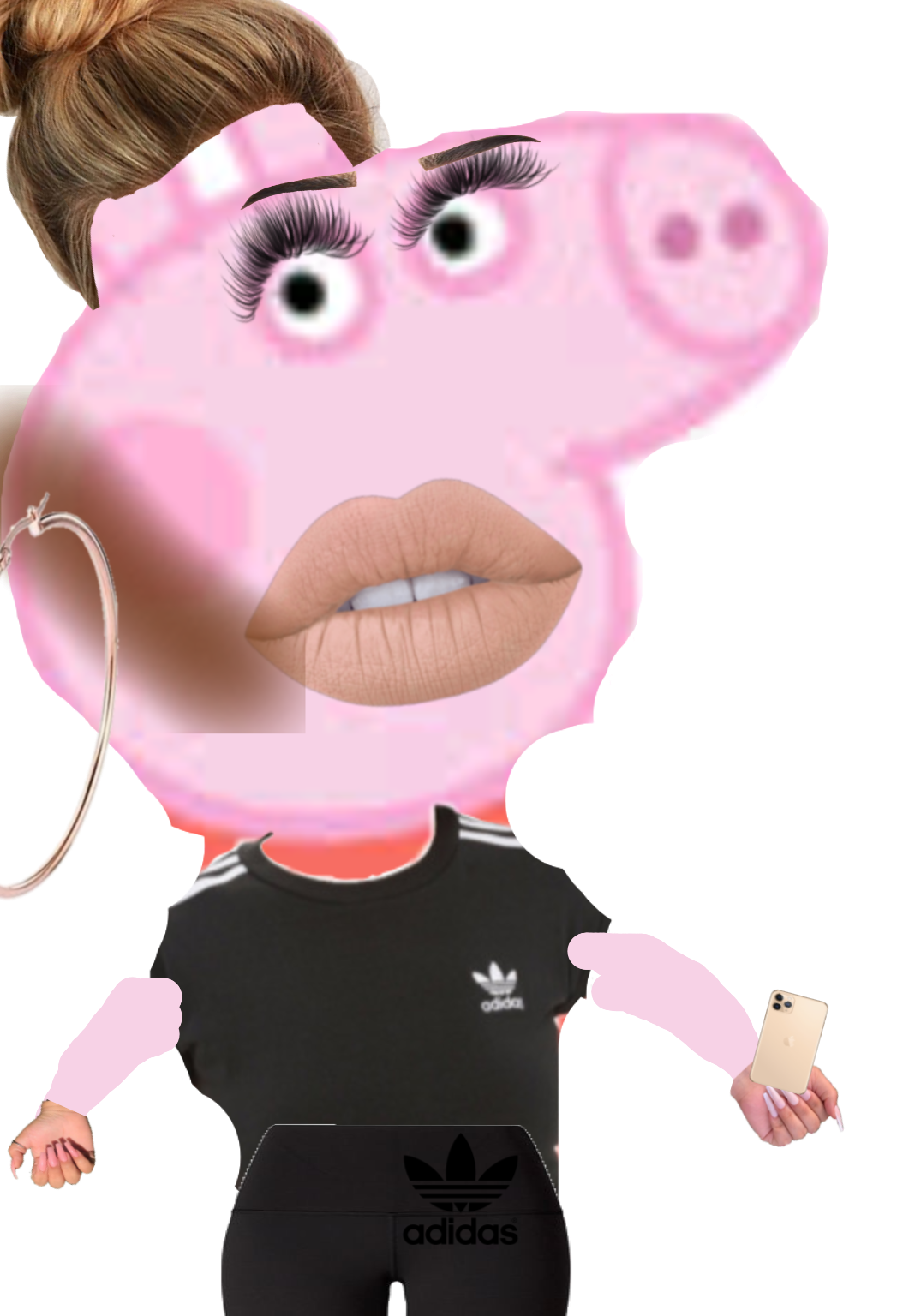 Chavcheck Chav Peppapig Chavpeppapig Sticker By iconiqstarz