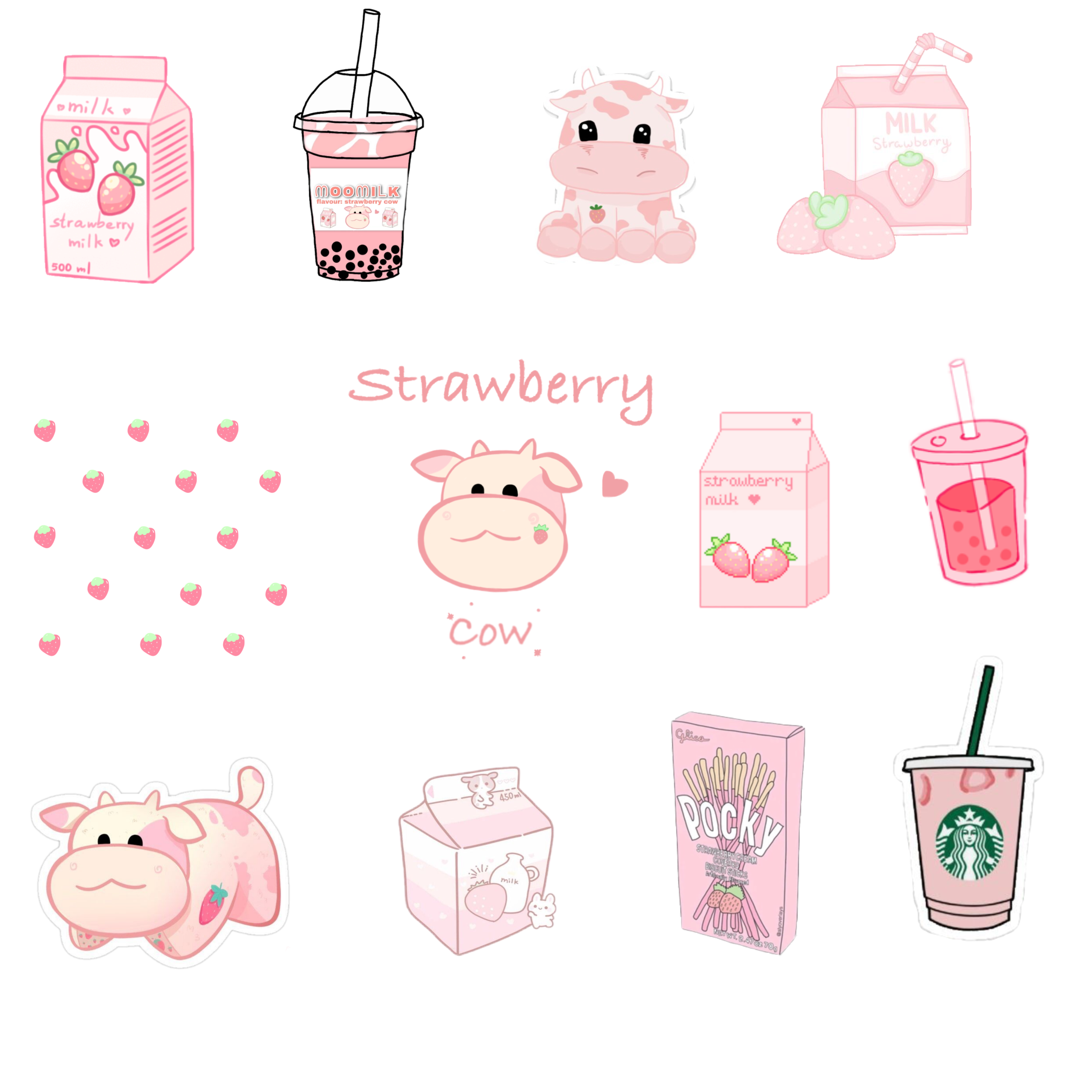 Strawberry cow Wallpapers Download  MobCup