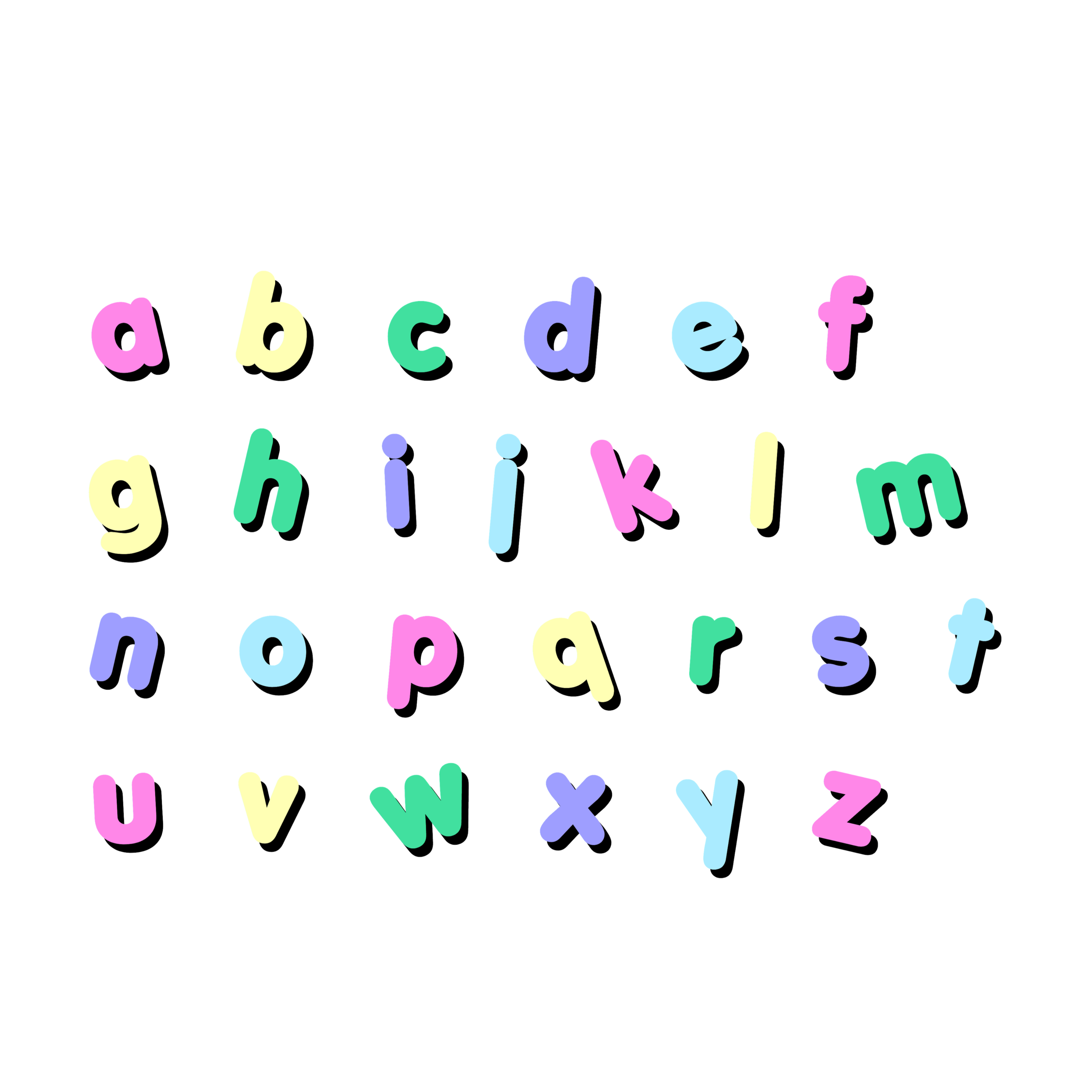 alphabet text aesthetic abc softcore baby sticker by @34t455