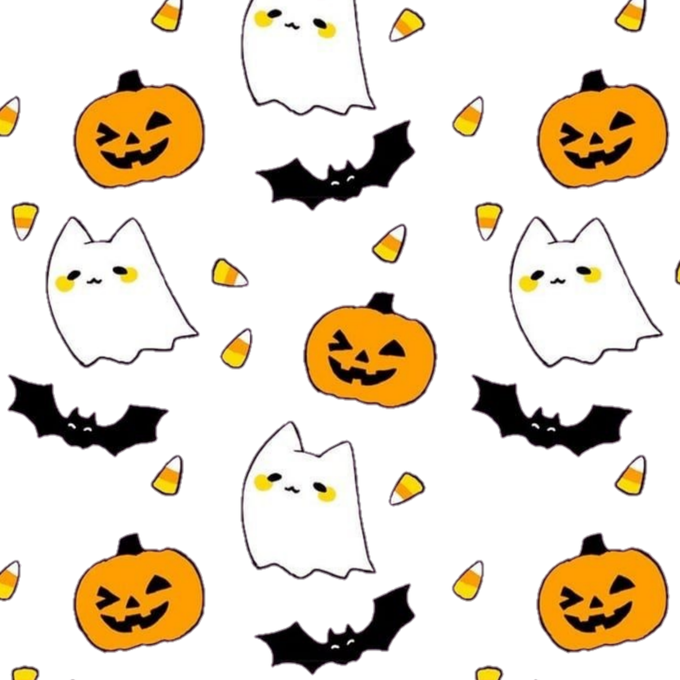 halloween pattern background ghost sticker by @spiritsoother