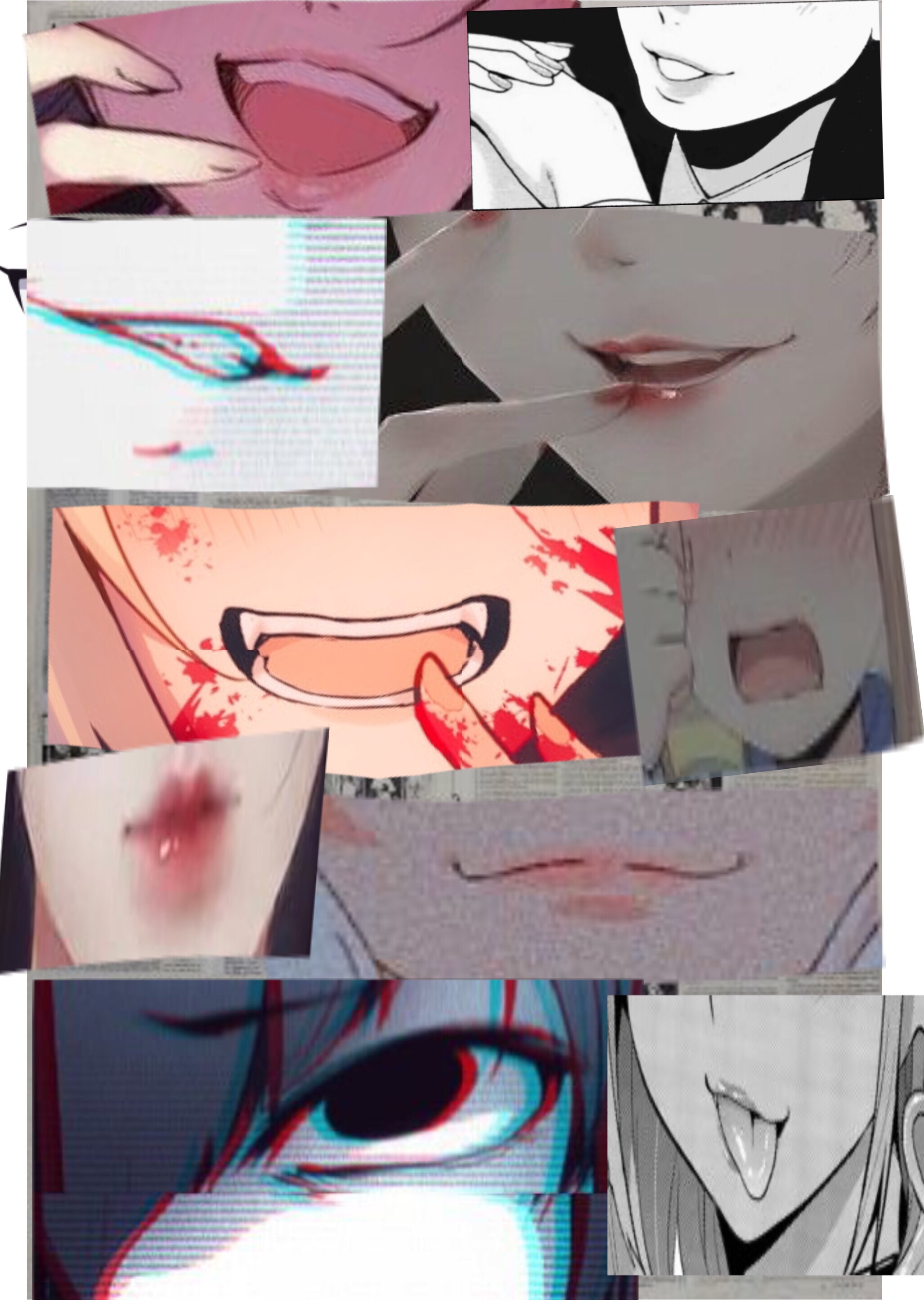 Anime mouth aesthetic