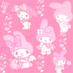 bunny mymelody melody sanrio cute simple pink freetoedit