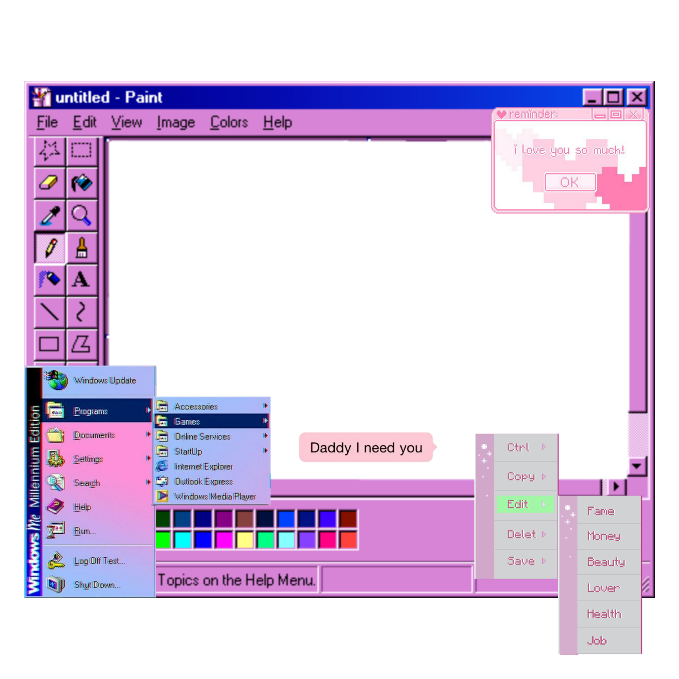 windowspink pink windows95 95 sticker by @laispresley