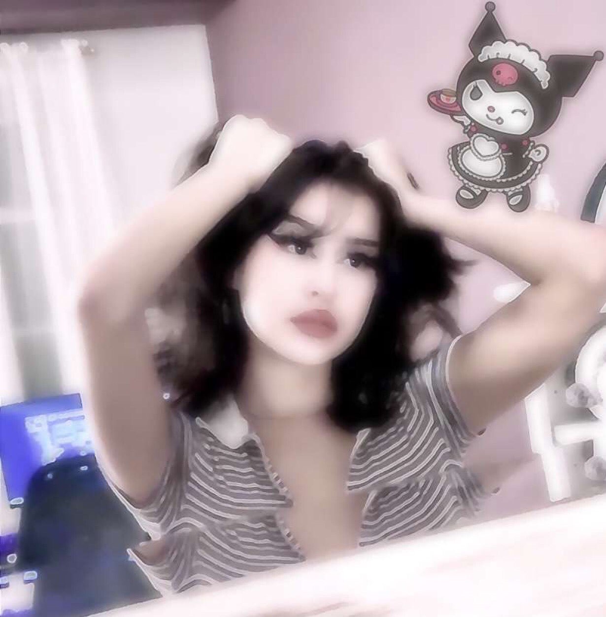 Bangs Egirl Aesthetic Kuromi Sanrio Image By Maria