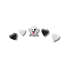 halloween 🎃🍬🍭 🎃🎃🎃👻 corona emoji coronaemoji stikcers adesivo bianco nero cuori cuore freetoedit