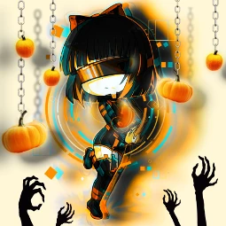 spooky manga halloween challenge art cute freetoedit ecgachaclubhalloweenparty gachaclubhalloweenparty