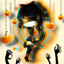 spooky manga halloween challenge art cute freetoedit ecgachaclubhalloweenparty gachaclubhalloweenparty