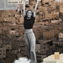 amman jordan vintage old beautiful beauty sky vlouds magazine newspaper words collage tap numbers b&w brown freetoedit b