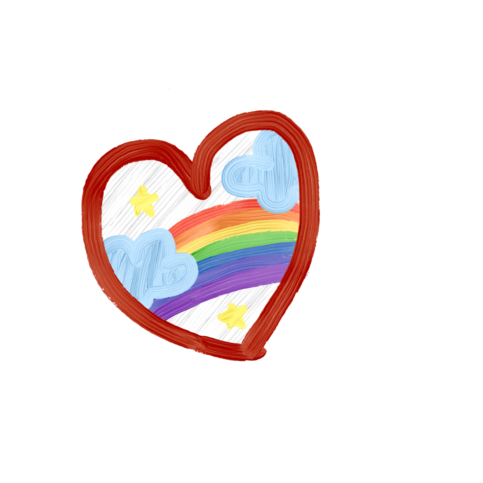heart rainbow decoration polcos sticker by cherrysminnie