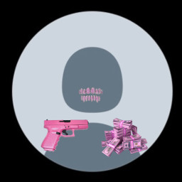 defaultpfp profilepic pink money cash gun grill freetoedit