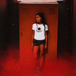 freetoedit red creepy aesthetic locker smoke nerds picsart replayed remixit