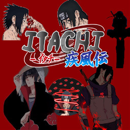 itachi sasuke naruto red akatsuki freetoedit