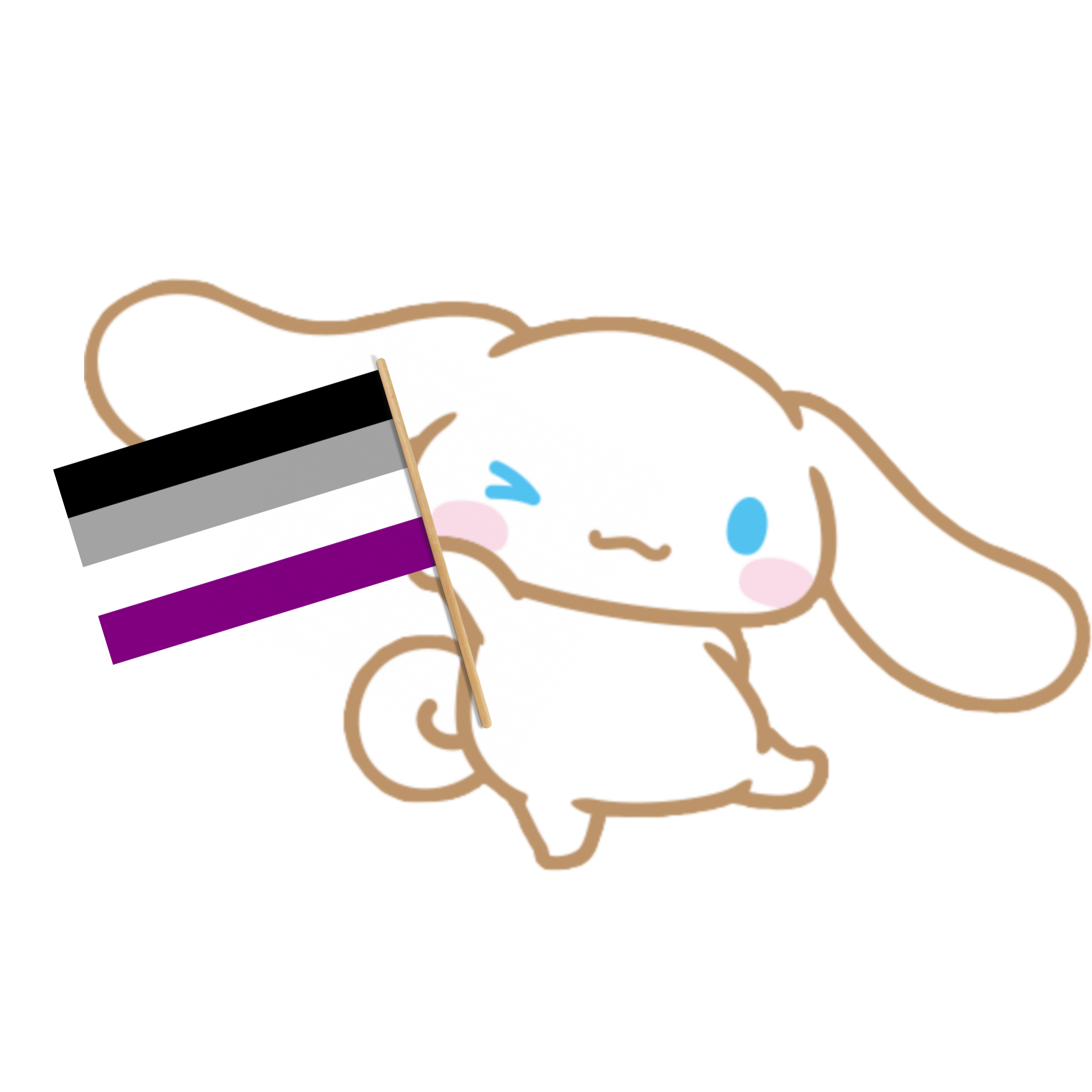 pride asexual ace sanrio hellokitty sticker by @lewonade