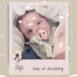 baby cute frame corazones simple minimal pink pastel collage foto freetoedit
