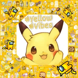 pikachukawaii freetoedit rcyellowvibes yellowvibes