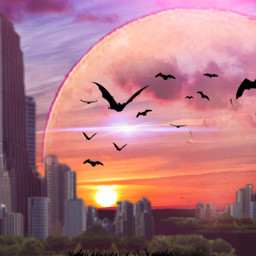 freetoedit msccreativeart night planet sunset moon new city landscape edit editor editing pics