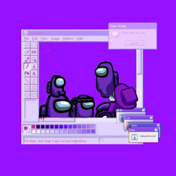 freetoedit amongus purple wallpaper