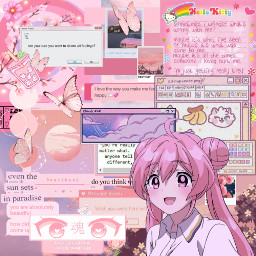 pink animegirl anime pinkaesthetic aesthetic freetoedit