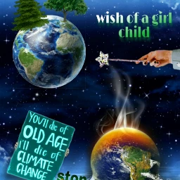 wish girl earth stopclimatechange save savetheearth wording statement support freetoedit ircmakeawish makeawish