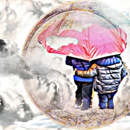 freetoedit myedit fantasy family nuvole ecintheclouds
