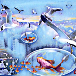 freetoedit myedit fantasy nuvole pesci ecintheclouds