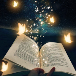 book butterfly shine cielo noche night freetoedit