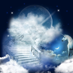 night unicorn background aesthetic magical freetoedit
