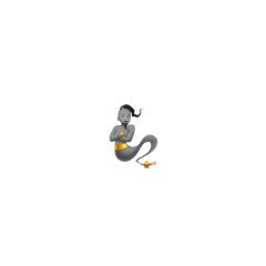 emoji genie grey gold freetoedit