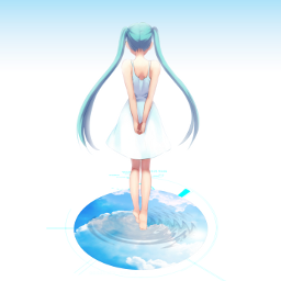 hatsune miku vocaloid sky air water music sing anime manga freetoedit