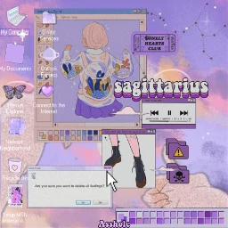 sagittarius starsign sagittariusaesthetic purple anime animeaesthetic purpleaesthetic purpleanimeaesthetic computeraesthetic purplecomputeraesthetic starsignchallenge freetoedit echoroscopes horoscopes