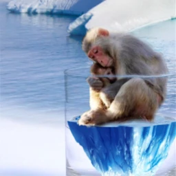 icebergs monkies blue love freetoedit ircglassofwater