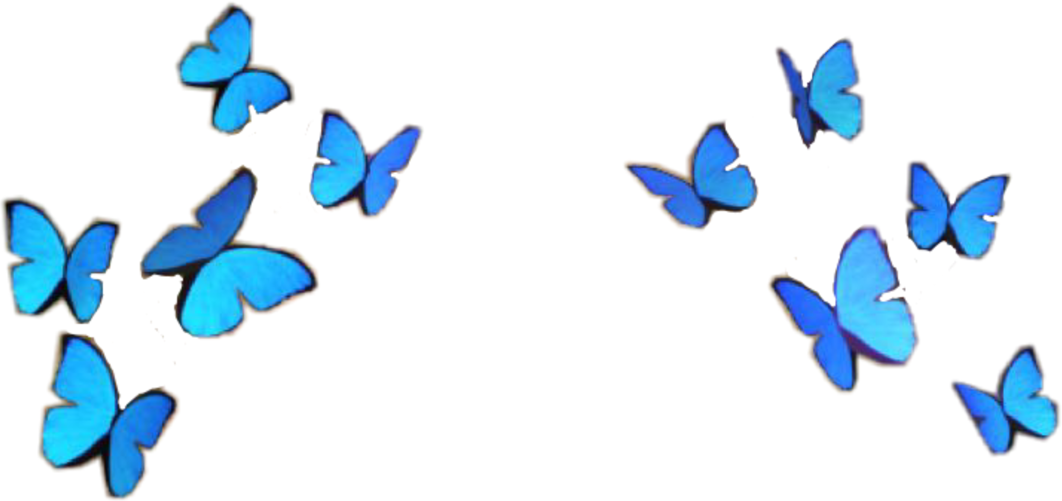 freetoedit blue emoji butterfly crown sticker by @hdos_krmen