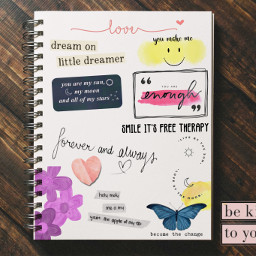notebook journal scrapbook aesthetic trendy vsco tumblr watercolor freetoedit