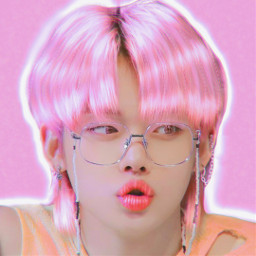 yeonjun txt 2021 bighit pink yellow white manipulation hair eyes cute edit