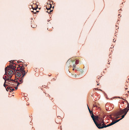freetoedit jewelry flatlay heart necklaces earrings pctellastorywithobjects tellastorywithobjects