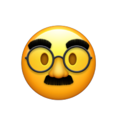 emoji ios14 disguised appleemoji disguisedface glasses fakeface apple iphone mustang cool cute usethis freetoedit