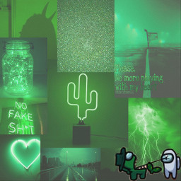green neon imostervibes freetoedit