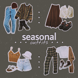 ootd fashion outfit seasons winter spring summer fall autumn seasonal outfits cute aesthetic clothes shoes plaid grey brown freetoedit