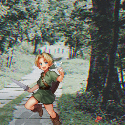 zelda link navi fairy kokiri forest green animephoto anime ocarinaoftime freetoedit