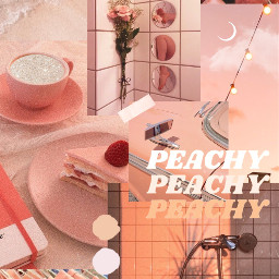 peach aesthetic peachy background lockscreen wallpaper collage freetoedit
