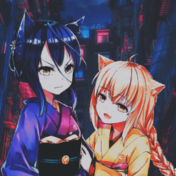 freetoedit konohana konohanakitan foxgirl wallpaper wallpaperedit anime manga animeedit mangaedit